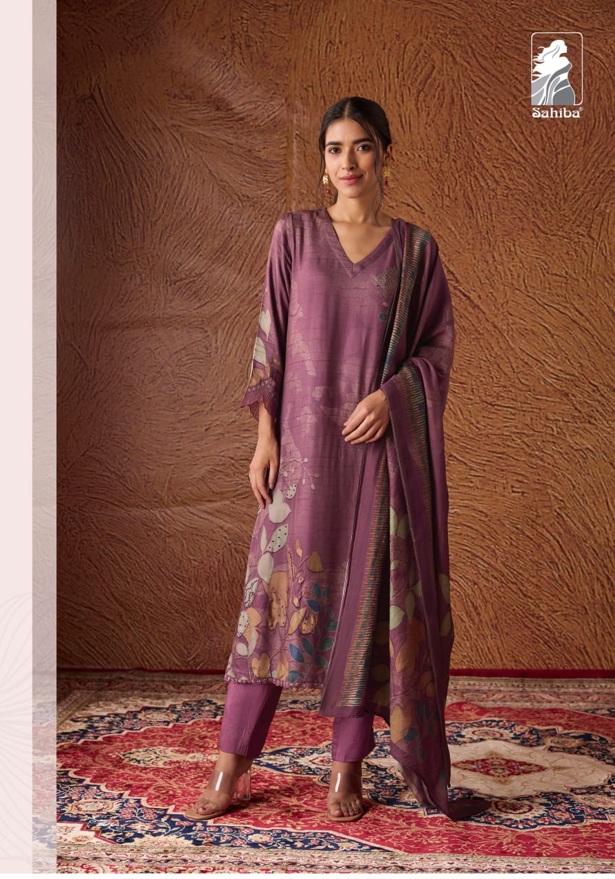 Ashmira By Sahiba Handwork Digital Printed Dress Material Wholesale Shop In Surat
